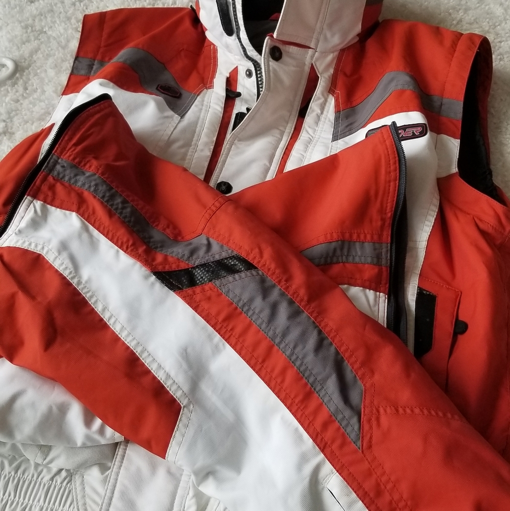 Spyder mens large 2-1 covertable ski jacket